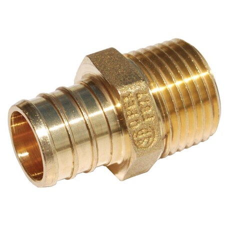 Perfectpitch 0.12 Barb x 0.12 MPT in. Barbed Adapter Brass Fitting PE1188974